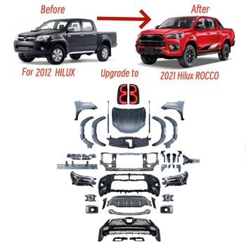 Hilux 2012-2014 2021 Hilux ROCCO 바디 키트 액세서리로 변환